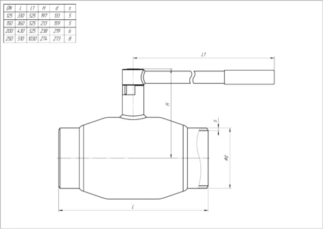 Кран шаровый резьбовой LD КШЦМ Gas 065.025.Н/П.03. из стали 09Г2С Ду65 Ру25 МПа в Екатеринбурге