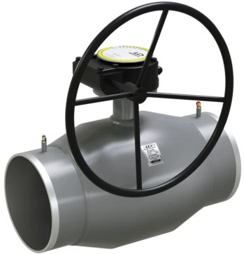 Кран шаровый LD КШЦПР Gas 080.025.П/П.03. из стали 09Г2С Ду80 Ру2,5МПа с редуктором в Екатеринбурге